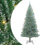 Árbol de Navidad Artificial Nevado con Luz LED Verde y 240 cm