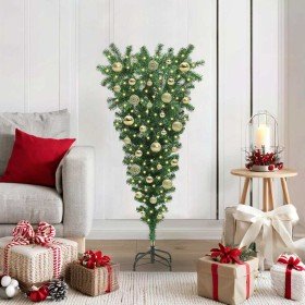 Árbol de Navidad artificial preiluminado al revés con juego de