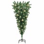 Árbol de Navidad artificial preiluminado al revés con juego de