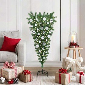 Árbol de Navidad artificial pre-iluminado al revés con juego de