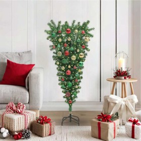 Árbol de Navidad artificial preiluminado al revés con juego de