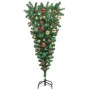 Árbol de Navidad artificial preiluminado al revés con juego de