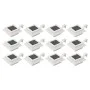 White square outdoor solar lamps 12 pcs LED 12 cm by vidaXL, Outdoor lighting - Ref: Foro24-277137, Price: 77,74 €, Discount: %