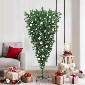 Árbol de Navidad artificial pre-iluminado invertido con juego