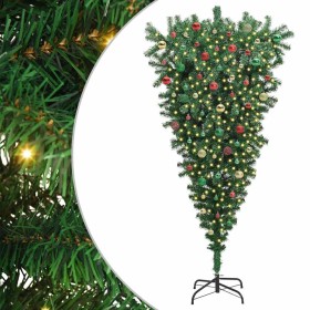 Árbol de Navidad artificial preiluminado al revés con conjunto