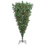 Árbol de Navidad artificial preiluminado al revés con conjunto