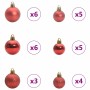 Árbol de Navidad artificial preiluminado al revés con conjunto