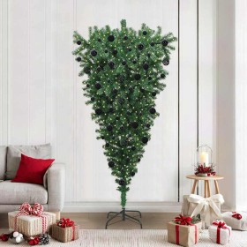 Árbol de Navidad artificial preiluminado al revés con juego de