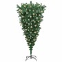 Árbol de Navidad artificial preiluminado al revés con conjunto