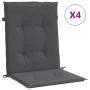 Low back garden chair cushion 4 pcs anthracite Oxford fabric by vidaXL, Cushions for chairs and sofas - Ref: Foro24-47549, Pr...