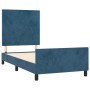 Dunkelblauer Samtbettrahmen mit Kopfteil 100x200 cm von vidaXL, Betten und Lattenroste - Ref: Foro24-3125621, Preis: 136,33 €...