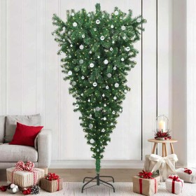 Árbol de Navidad Artificial Preiluminado Invertido con Juego de