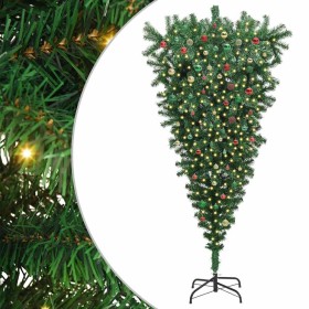 Árbol de Navidad artificial preiluminado al revés con set de