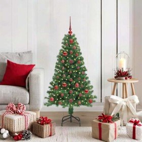 Árbol de Navidad artificial Verde 120 cm PVC y Acero y Plástico