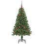 Árbol de Navidad artificial Verde 120 cm PVC y Acero y Plástico