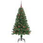 Árbol de Navidad artificial Verde 120 cm PVC y Acero y Plástico