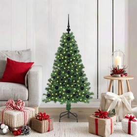 Árbol de Navidad artificial Verde 120 cm PVC y Acero y Plástico