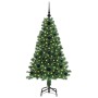 Árbol de Navidad artificial Verde 120 cm PVC y Acero y Plástico