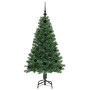 Árbol de Navidad artificial Verde 120 cm PVC y Acero y Plástico
