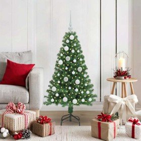 Árbol de Navidad artificial Verde 120 cm PVC y Acero y Plástico