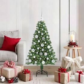 Árbol de Navidad artificial Verde 120 cm PVC y Acero y Plástico