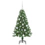 Árbol de Navidad artificial Verde 120 cm PVC y Acero y Plástico