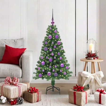 Árbol de Navidad artificial Verde 120 cm PVC y Acero y Plástico
