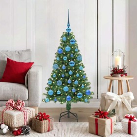Árbol de Navidad artificial Verde 120 cm PVC y Acero y Plástico