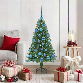 Árbol de Navidad artificial Verde 120 cm PVC y Acero y Plástico