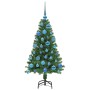 Árbol de Navidad artificial Verde 120 cm PVC y Acero y Plástico