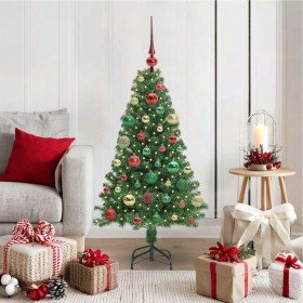 Árbol de Navidad artificial Verde 120 cm PVC y Acero y Plástico
