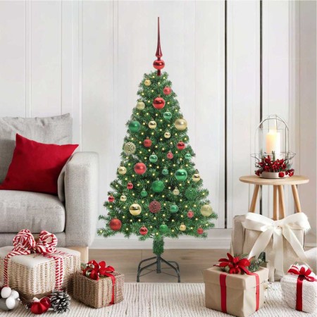 Árbol de Navidad artificial Verde 120 cm PVC y Acero y Plástico