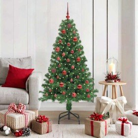 Árbol de Navidad artificial Verde 150 cm PVC y Acero y Plástico