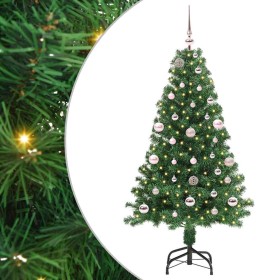 Árbol de Navidad artificial Verde 150 cm PVC y Acero y Plástico