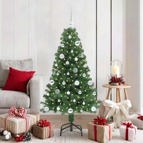 Árbol de Navidad artificial Verde 150 cm PVC y Acero y Plástico