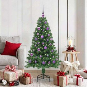 Árbol de Navidad artificial Verde 150 cm PVC y Acero y Plástico