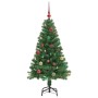 Árbol de Navidad artificial Verde 150 cm PVC y Acero y Plástico