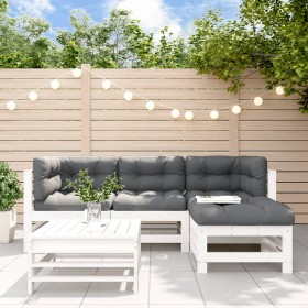 5-piece garden furniture set and white solid wood cushions by vidaXL, Garden sets - Ref: Foro24-3185802, Price: 487,75 €, Dis...