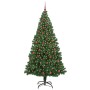 Árbol de Navidad artificial Verde 210 cm PVC y Acero y Plástico