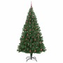 Árbol de Navidad artificial Verde 210 cm PVC y Acero y Plástico