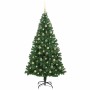 Árbol de Navidad artificial Verde 210 cm PVC y Acero y Plástico