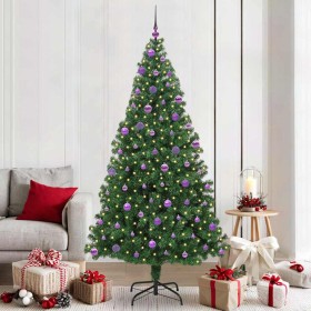 Árbol de Navidad artificial Verde 210 cm PVC y Acero y Plástico