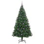 Árbol de Navidad artificial Verde 210 cm PVC y Acero y Plástico