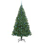 Árbol de Navidad artificial Verde 210 cm PVC y Acero y Plástico