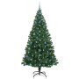 Árbol de Navidad artificial Verde 210 cm PVC y Acero y Plástico