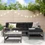 5-teiliges Gartenmöbel-Set und graue Massivholzkissen von vidaXL, Gartensets - Ref: Foro24-3185796, Preis: 448,03 €, Rabatt: %