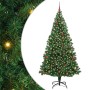 Árbol de Navidad artificial Verde 210 cm PVC y Acero y Plástico