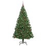 Árbol de Navidad artificial Verde 210 cm PVC y Acero y Plástico