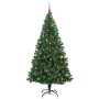 Árbol de Navidad artificial Verde 210 cm PVC y Acero y Plástico
