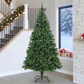 Árbol de Navidad artificial Verde 240 cm PVC y Acero y Plástico